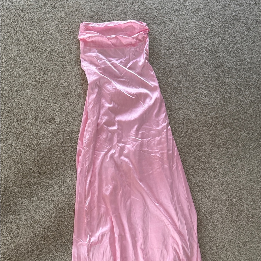 Beginning Boutique Pink Strapless Prom Dress